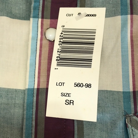 Vintage short sleeve Saddle King Western pearl button 141/2 small regular - Picture 10 of 10